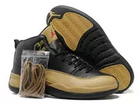 chaussure man classic jordan 12 air 2013 style exquis new black gold